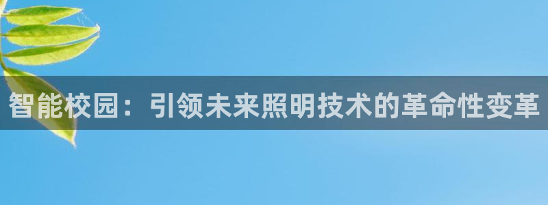 智能校园:引领未来照明技术的革命性变革